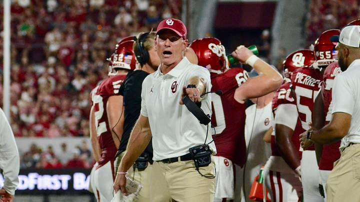 Oklahoma coach Brent Venables talks to an official during the Sooners' game against UTEP. Oklahoma coach Brent Venables talks to an official during the Sooners' game against UTEP.