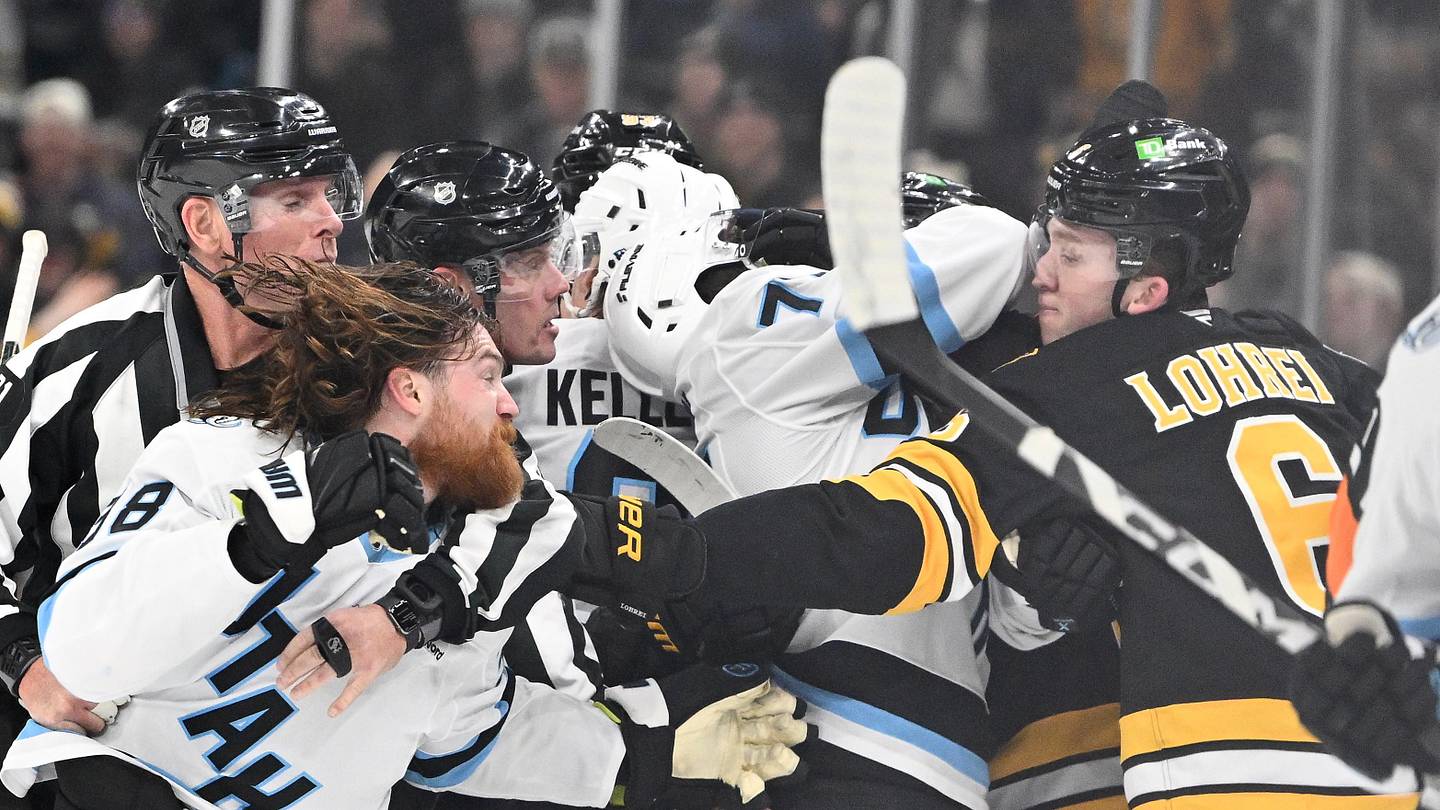 Bruins Triumph Over Mammoth Amid Late-Game Brawl
