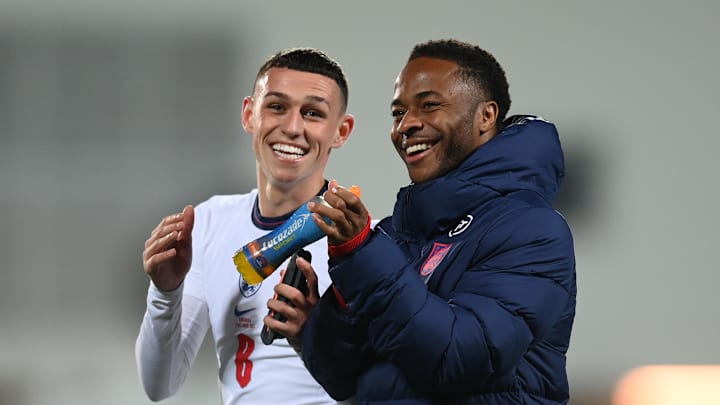 Phil Foden et Raheem Sterling, coéquipiers en club et en sélection.
