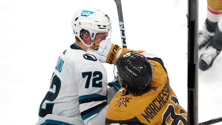 Nov 10, 2023; Las Vegas, Nevada, USA; Vegas Golden Knights right wing Jonathan Marchessault (81)
