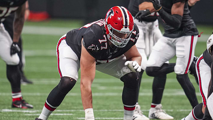 Atlanta Falcons offensive tackle Storm Norton Atlanta Falcons offensive tackle Storm Norton