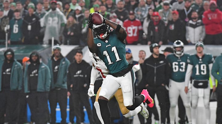 Philadelphia Eagles wide receiver A.J. Brown (11) makes a catch.