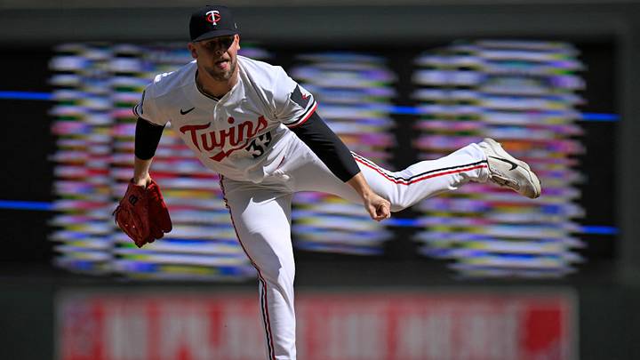 Aug 16, 2026; Minneapolis, Minnesota, USA; Minnesota Twins relief pitcher A. J. Minter (33) delivers a pitch against the Philadelphia Phillies during the sixth inning at Target Field. Mandatory Credit: Nick Wosika-Imagn Images Aug 16, 2026; Minneapolis, Minnesota, USA; Minnesota Twins relief pitcher A. J. Minter (33) delivers a pitch against the Philadelphia Phillies during the sixth inning at Target Field. Mandatory Credit: Nick Wosika-Imagn Images