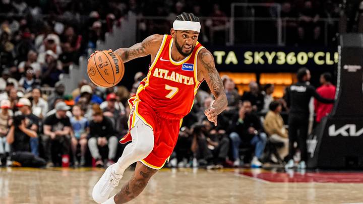 Mar 23, 2026; Atlanta, Georgia, USA; Atlanta Hawks guard Nickeil Alexander-Walker (7) dribbles the ball against the Memphis Grizzlies during the second half at State Farm Arena. Mandatory Credit: Dale Zanine-Imagn Images Mar 23, 2026; Atlanta, Georgia, USA; Atlanta Hawks guard Nickeil Alexander-Walker (7) dribbles the ball against the Memphis Grizzlies during the second half at State Farm Arena. Mandatory Credit: Dale Zanine-Imagn Images
