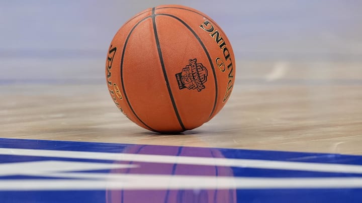 Mar 10, 2026; Charlotte, NC; Official game ball during the second half between Wake Forest and Virginia Tech. Mar 10, 2026; Charlotte, NC; Official game ball during the second half between Wake Forest and Virginia Tech.