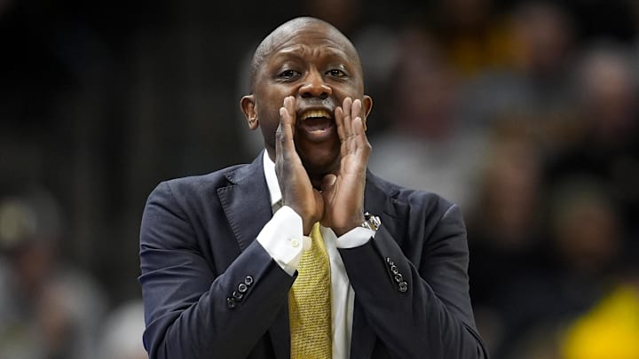 Jan 25, 2025; Columbia, Missouri, USA; Missouri Tigers head coach Dennis Gates calls a play during the first half against the Mississippi Rebels at Mizzou Arena. Mandatory Credit: Jay Biggerstaff-Imagn Images