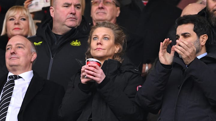 Amanda Staveley attending the Tyne and Wear derby last season 
