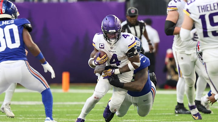 Dec 24, 2022; Minneapolis, Minnesota, USA; Minnesota Vikings running back Dalvin Cook (4) runs the