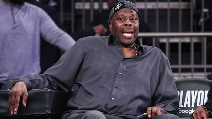 Former NBA center Patrick Ewing watches pregame workouts of Game One of the First Round of the NBA Playoffs. Mandatory Credit: Wendell Cruz-Imagn Images Former NBA center Patrick Ewing watches pregame workouts of Game One of the First Round of the NBA Playoffs. Mandatory Credit: Wendell Cruz-Imagn Images