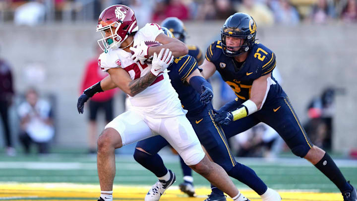 Cal linebacker Cade Uluave (27)