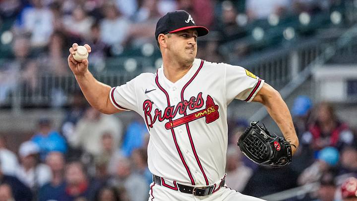 Atlanta Braves pitcher Tyler Mahle (54). Mandatory Credit: Dale Zanine-Imagn Images