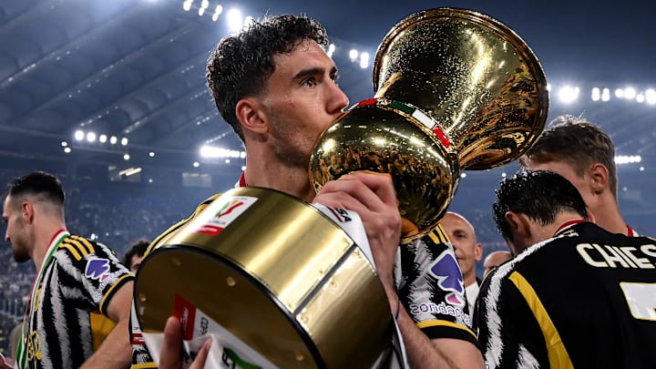 Serbian striker Dusan Vlahovic was the man of the match in the final of Coppa Italia