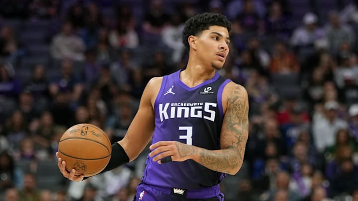 Apr 3, 2026; Sacramento, California, USA; Sacramento Kings guard Killian Hayes (3) during the third quarter against the New Orleans Pelicans at Golden 1 Center.