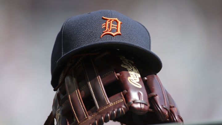 Jun 1, 2019; Atlanta, GA, USA; Detroit Tigers hat and glove are seen in the dugout before a game against the Atlanta Braves at SunTrust Park. Mandatory Credit: Brett Davis-Imagn Images Jun 1, 2019; Atlanta, GA, USA; Detroit Tigers hat and glove are seen in the dugout before a game against the Atlanta Braves at SunTrust Park. Mandatory Credit: Brett Davis-Imagn Images