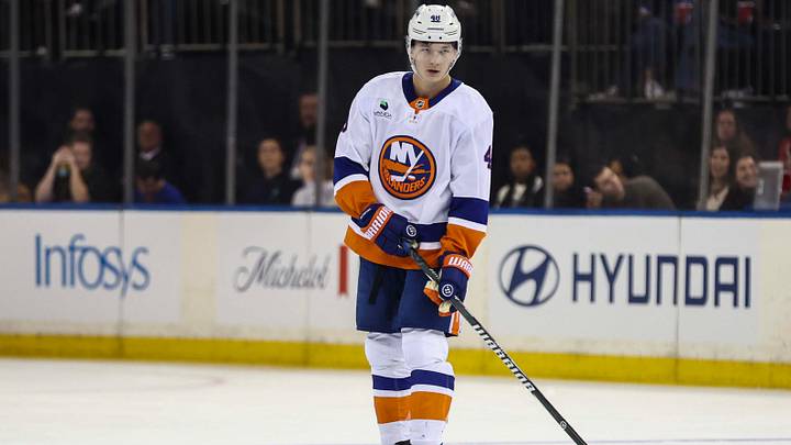 Sep 22, 2026; New York, New York, USA; New York Islanders defenseman Matthew Schaefer (48) during the game against the New York Rangers at Madison Square Garden. Mandatory Credit: Wendell Cruz-Imagn Images Sep 22, 2026; New York, New York, USA; New York Islanders defenseman Matthew Schaefer (48) during the game against the New York Rangers at Madison Square Garden. Mandatory Credit: Wendell Cruz-Imagn Images