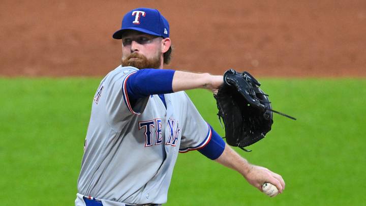 Jun 29, 2026; Cleveland, Ohio, USA; Texas Rangers pitcher Robby Ahlstrom (54) delivers a pitch in the sixth inning against the Cleveland Guardians at Progressive Field. Mandatory Credit: David Richard-Imagn Images Jun 29, 2026; Cleveland, Ohio, USA; Texas Rangers pitcher Robby Ahlstrom (54) delivers a pitch in the sixth inning against the Cleveland Guardians at Progressive Field. Mandatory Credit: David Richard-Imagn Images