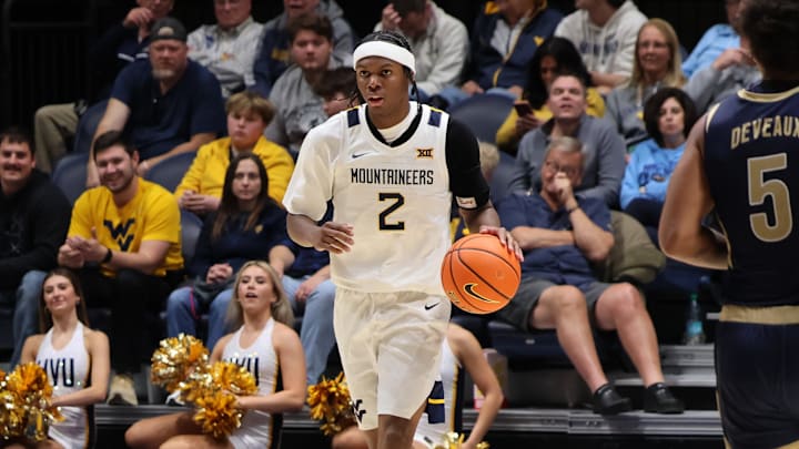 West Virginia University guard Amir Jenkins
