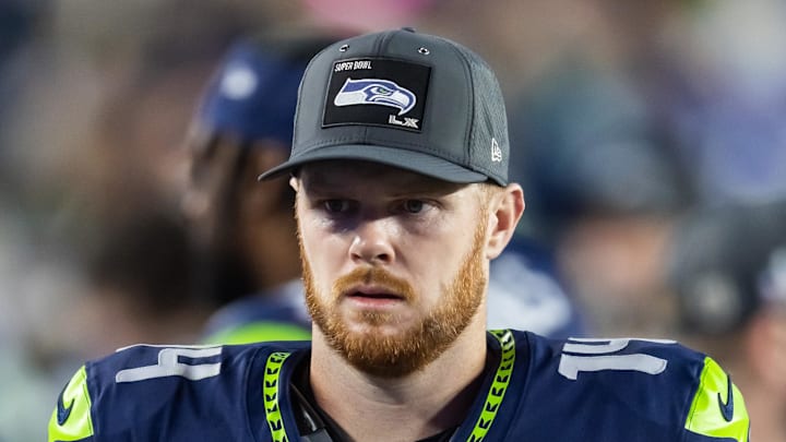 Seattle Seahawks quarterback Sam Darnold against the New England Patriots.