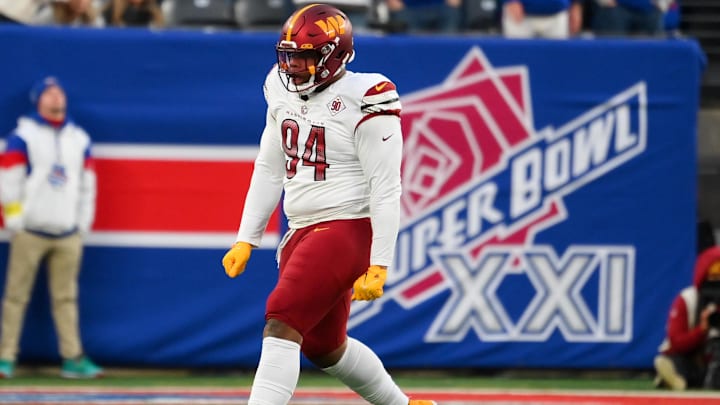 Dec 4, 2022; East Rutherford, New Jersey, USA; Washington Commanders defensive tackle Daron Payne