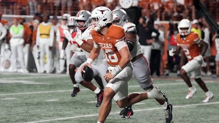 Texas quarterback Arch Manning engineered three consecutive touchdown drives to overcome a 23–3 lead against Ohio State.