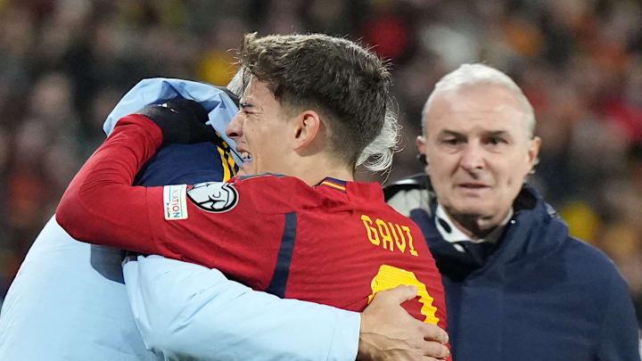 Gavi se lesionó durante el partido de España contra Georgia por  la clasificación a la Eurocopa 2024
