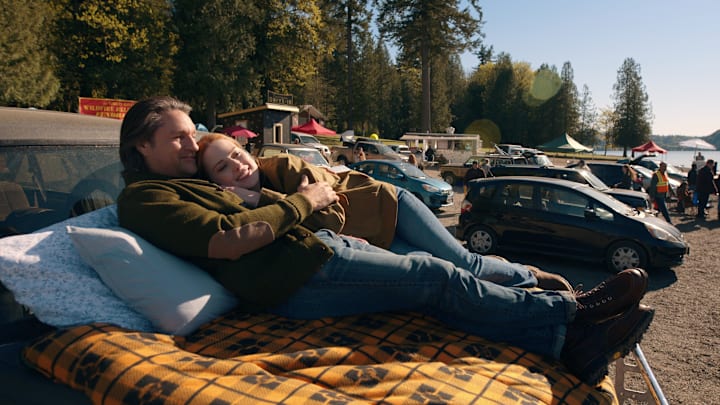 Virgin River. (L to R) Alexandra Breckenridge as Mel Monroe, Martin Henderson as Jack Sheridan in episode 605 of Virgin River. 