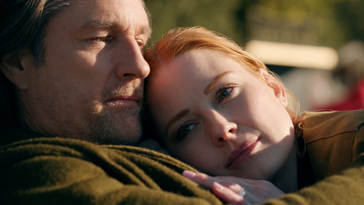 Virgin River. (L to R) Martin Henderson as Jack Sheridan, Alexandra Breckenridge as Mel Monroe in episode 605 of Virgin River