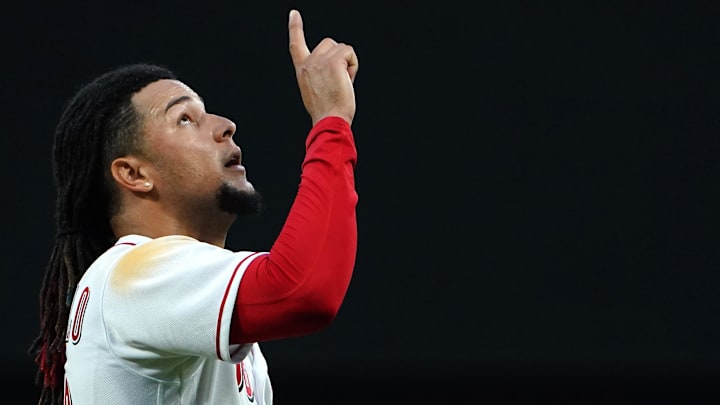 Cincinnati Reds starting pitcher Luis Castillo (58).