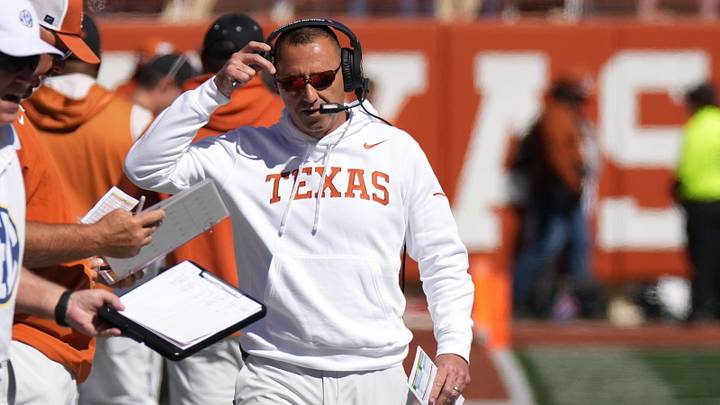 Oct 17, 2026; Austin, Texas, USA; Texas Longhorns Head Coach Steve Sarkisian during the first half against the Florida Gators at Darrell K Royal-Texas Memorial Stadium. Scott Wachter-Imagn Images Oct 17, 2026; Austin, Texas, USA; Texas Longhorns Head Coach Steve Sarkisian during the first half against the Florida Gators at Darrell K Royal-Texas Memorial Stadium. Scott Wachter-Imagn Images