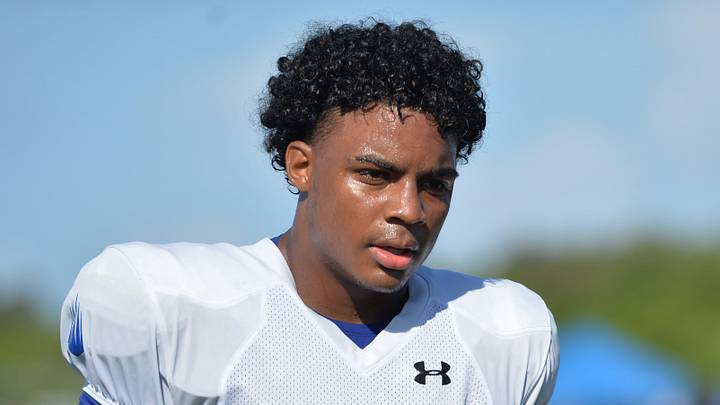 Linebacker Amarri Irvin (#4) during practice on Friday, Aug. 2, 2024 on IMG Academy Football Media Day in Bradenton, Florida.