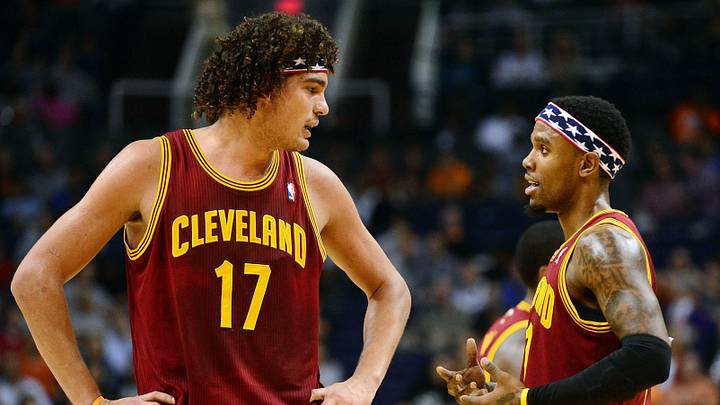 Nov. 09, 2012; Phoenix, AZ, USA; Cleveland Cavaliers center Anderson Varejao (17) talks with teammate Daniel Gibson (1) on the court while playing against the Phoenix Suns during the first half at US Airways Center. Mandatory Credit: Jennifer Stewart-USA TODAY Sports Nov. 09, 2012; Phoenix, AZ, USA; Cleveland Cavaliers center Anderson Varejao (17) talks with teammate Daniel Gibson (1) on the court while playing against the Phoenix Suns during the first half at US Airways Center. Mandatory Credit: Jennifer Stewart-USA TODAY Sports