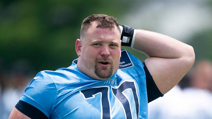 Tennessee Titans guard Kevin Zeitler (70) heads for the locker room after mandatory Titans Minicamp at Ascension Saint Thomas Sports Park in Nashville, Tenn., Tuesday, June 10, 2025. Tennessee Titans guard Kevin Zeitler (70) heads for the locker room after mandatory Titans Minicamp at Ascension Saint Thomas Sports Park in Nashville, Tenn., Tuesday, June 10, 2025.