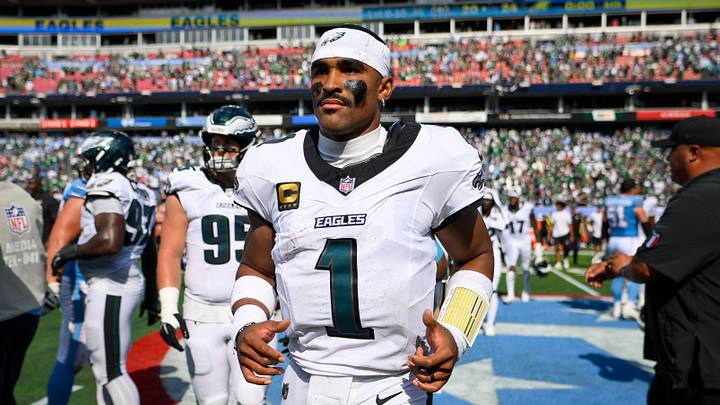 Philadelphia Eagles quarterback Jalen Hurts is a solid prop target in Week 3. Philadelphia Eagles quarterback Jalen Hurts is a solid prop target in Week 3.