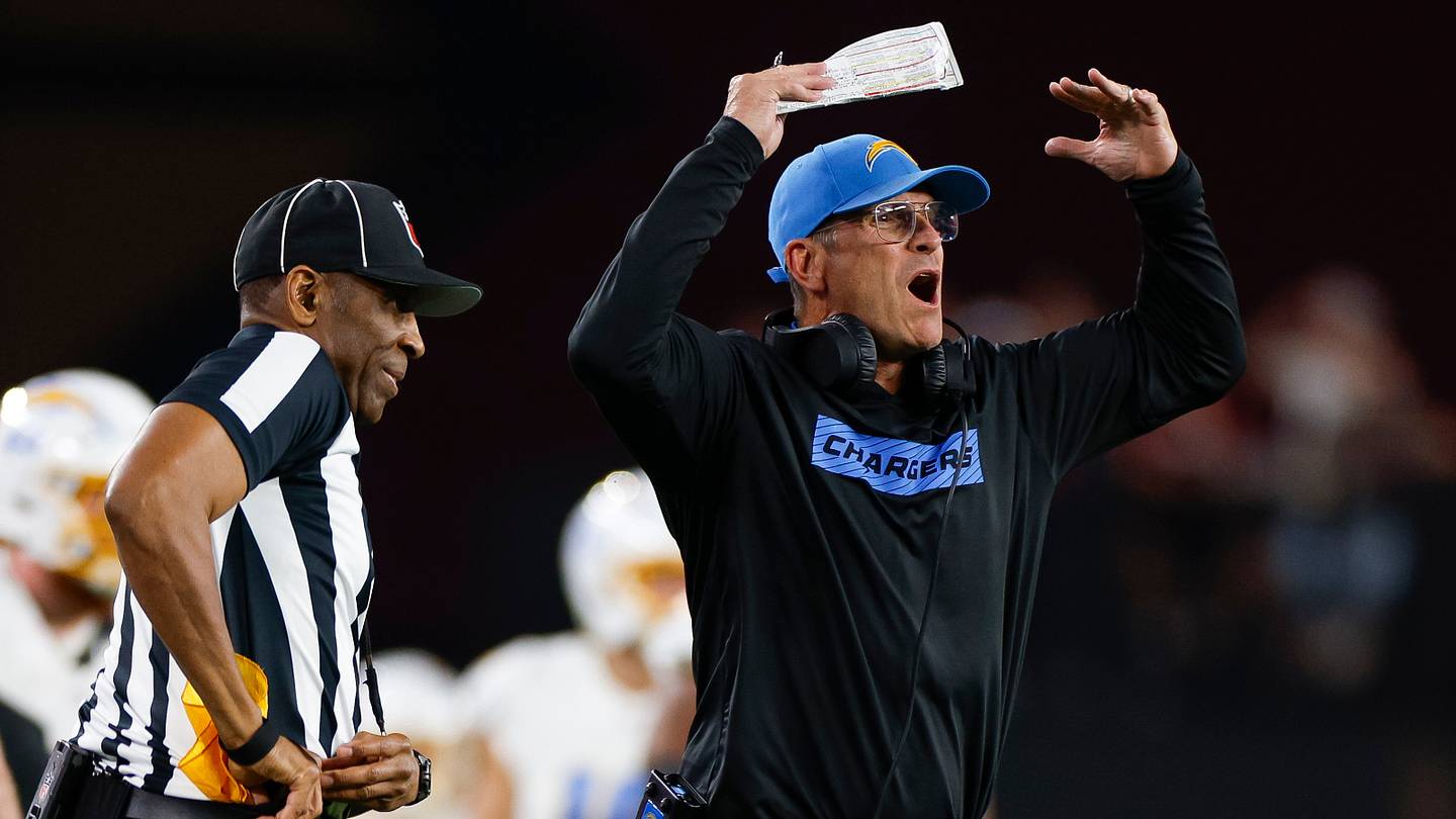 Jim Harbaugh says the quiet part out loud about refs who screwed the  Chargers