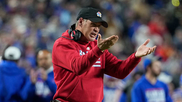 Kansas football head coach Lance Leipold