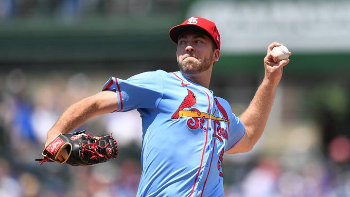 Jul 5, 2025; Chicago, Illinois, USA; St. Louis Cardinals starting pitcher Matthew Liberatore (52) pitches during the first inning against the Chicago Cubs at Wrigley Field. Mandatory Credit: Patrick Gorski-Imagn Images Jul 5, 2025; Chicago, Illinois, USA; St. Louis Cardinals starting pitcher Matthew Liberatore (52) pitches during the first inning against the Chicago Cubs at Wrigley Field. Mandatory Credit: Patrick Gorski-Imagn Images