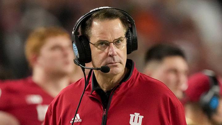 Indiana Hoosiers head coach Curt Cignetti walks the sideline Monday, Jan. 19, 2026, during the College Football Playoff National Championship college football game at Hard Rock Stadium in Miami Gardens. Indiana Hoosiers head coach Curt Cignetti walks the sideline Monday, Jan. 19, 2026, during the College Football Playoff National Championship college football game at Hard Rock Stadium in Miami Gardens.