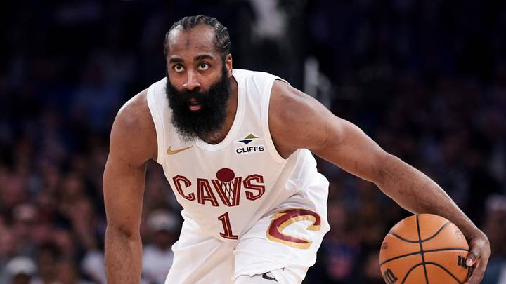 May 21, 2026; New York, New York, USA; Cleveland Cavaliers guard James Harden (1) controls the ball against the New York Knicks during the second quarter of game two of the eastern conference finals of the 2026 NBA playoffs at Madison Square Garden. Mandatory Credit: Vincent Carchietta-Imagn Images May 21, 2026; New York, New York, USA; Cleveland Cavaliers guard James Harden (1) controls the ball against the New York Knicks during the second quarter of game two of the eastern conference finals of the 2026 NBA playoffs at Madison Square Garden. Mandatory Credit: Vincent Carchietta-Imagn Images