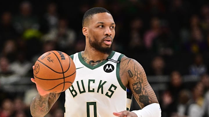 The Milwaukee Bucks hope guard Damian Lillard (0) can return to the lineup before the postseason.  