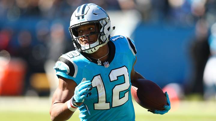 Oct 28, 2018; Charlotte, NC, USA; Carolina Panthers wide receiver DJ Moore (12) runs after a reception in the game against the Baltimore Ravens at Bank of America Stadium Oct 28, 2018; Charlotte, NC, USA; Carolina Panthers wide receiver DJ Moore (12) runs after a reception in the game against the Baltimore Ravens at Bank of America Stadium