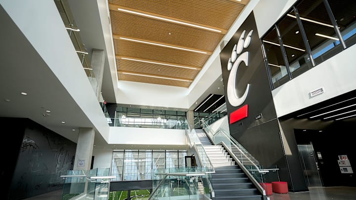 The main lobby area, Wednesday, June 11, 2025, at Sheakley Indoor Performance Center in Cincinnati.