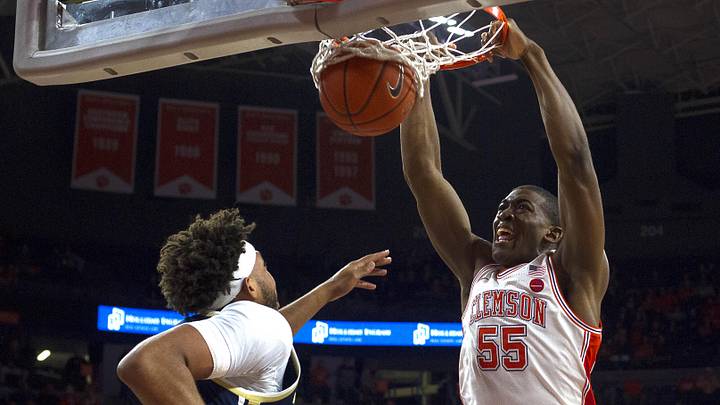 Former Clemson center Trey Jemison III (55) won an NBA championship with the New York Knicks on Saturday. Former Clemson center Trey Jemison III (55) won an NBA championship with the New York Knicks on Saturday.