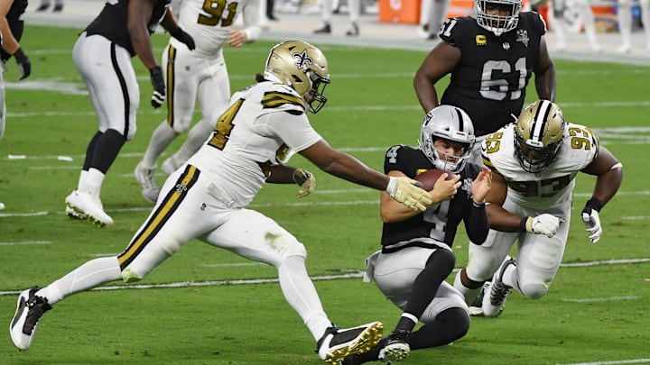 Cameron Jordan, New Orleans Saints, Derek Carr, Las Vegas Raiders