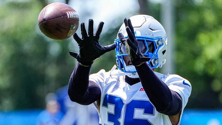 Detroit Lions safety Chuck Clark (36) practices during OTAs at Meijer Performance Center in Allen Park on Thursday, June 11, 2026. Detroit Lions safety Chuck Clark (36) practices during OTAs at Meijer Performance Center in Allen Park on Thursday, June 11, 2026.