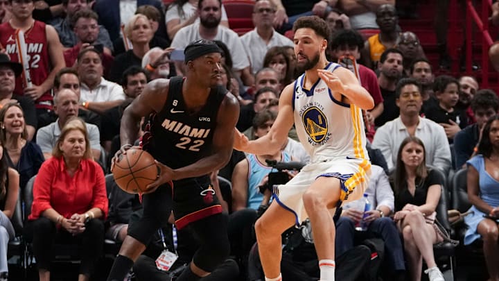 Klay Thompson, Golden State Warriors and Jimmy Butler, Miami Heat