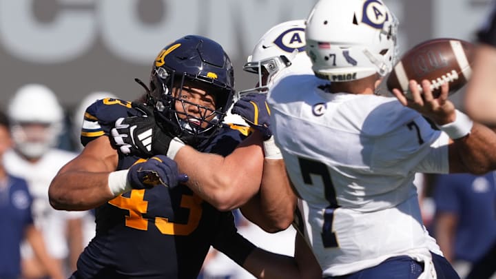 Ryan McCulloch rushes against UC Davis during the 2024 season Ryan McCulloch rushes against UC Davis during the 2024 season
