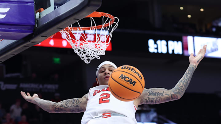 Utah Runnin' Utes guard Terrence Brown (2) scored 20 points in the team's 101-77 victory over the Eastern Washington Eagles.