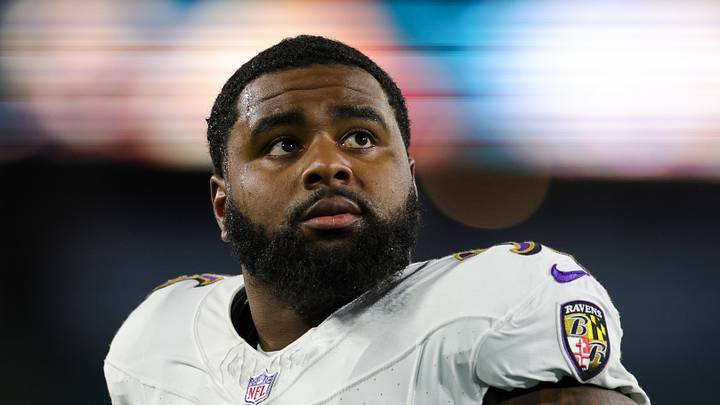 Dec 17, 2023; Jacksonville, Florida, USA; Baltimore Ravens defensive tackle Broderick Washington (96) warms up before a game against the Jacksonville Jaguars at EverBank Stadium. Mandatory Credit: Nathan Ray Seebeck-USA TODAY Sports Dec 17, 2023; Jacksonville, Florida, USA; Baltimore Ravens defensive tackle Broderick Washington (96) warms up before a game against the Jacksonville Jaguars at EverBank Stadium. Mandatory Credit: Nathan Ray Seebeck-USA TODAY Sports