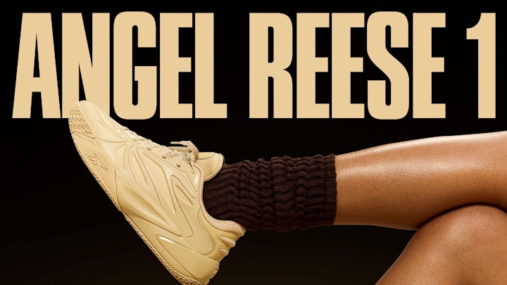 The Reebok Angel Reese 1 'Tiago King Reese' colorway.