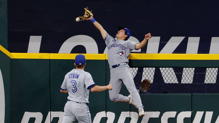 Toronto Blue Jays center fielder Brett Bateman (21). Mandatory Credit: Chris Jones-Imagn Images Toronto Blue Jays center fielder Brett Bateman (21). Mandatory Credit: Chris Jones-Imagn Images